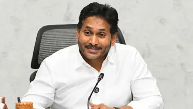 Jagan Mohan Reddy addressing media on election violence in Andhra Pradesh